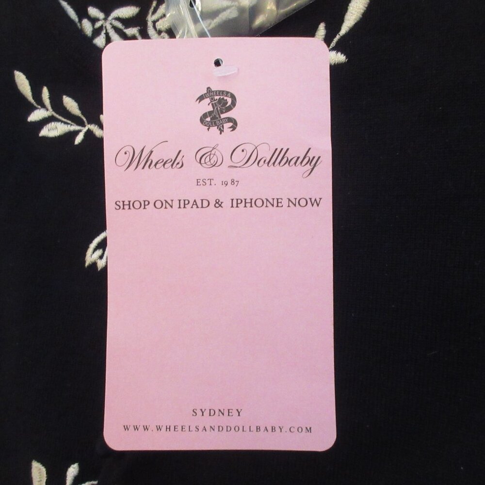 NWT Wheels & Dollbaby Marie Antoinette Black Cardigan - Picture 13 of 13